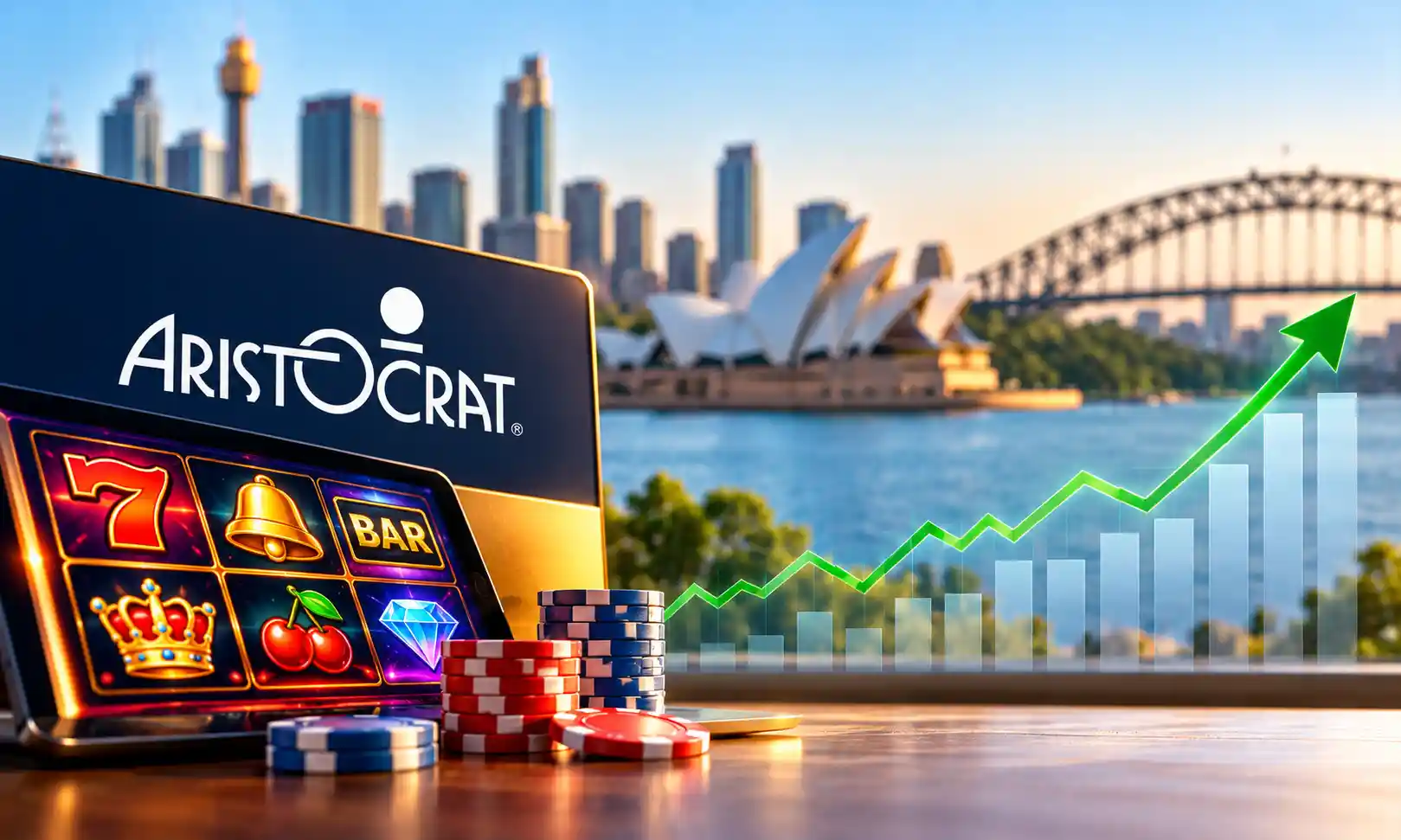 Aristocrat-Gaming-Growth-Over-Sydney-Harbour